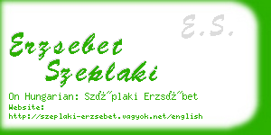 erzsebet szeplaki business card